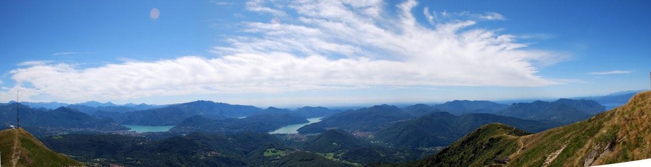 Panorama dal Monte Lema - m 1624 -  il 9.08.2008