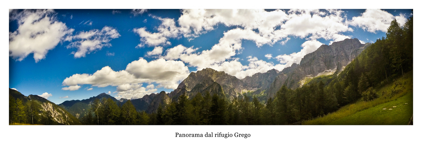 Panorama dal rifugio Grego