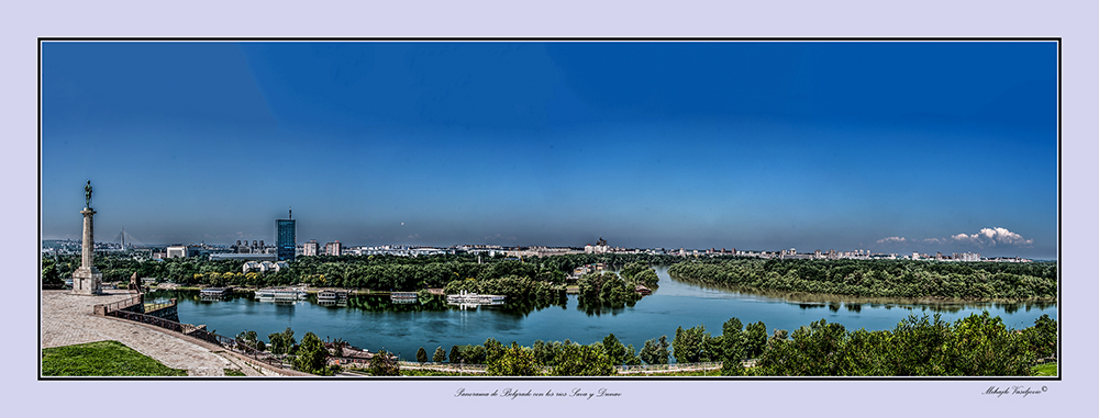 Panorama de Belgrado con los rios Sava y Dunav