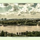 Panorama de Belgrado desde fortaleza llamada Kalemegdan