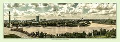 Panorama de Belgrado desde fortaleza llamada Kalemegdan