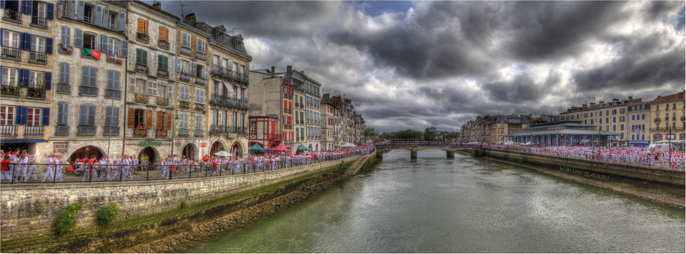 Panorama de la Nive durant les fêtes de Bayonne 2012