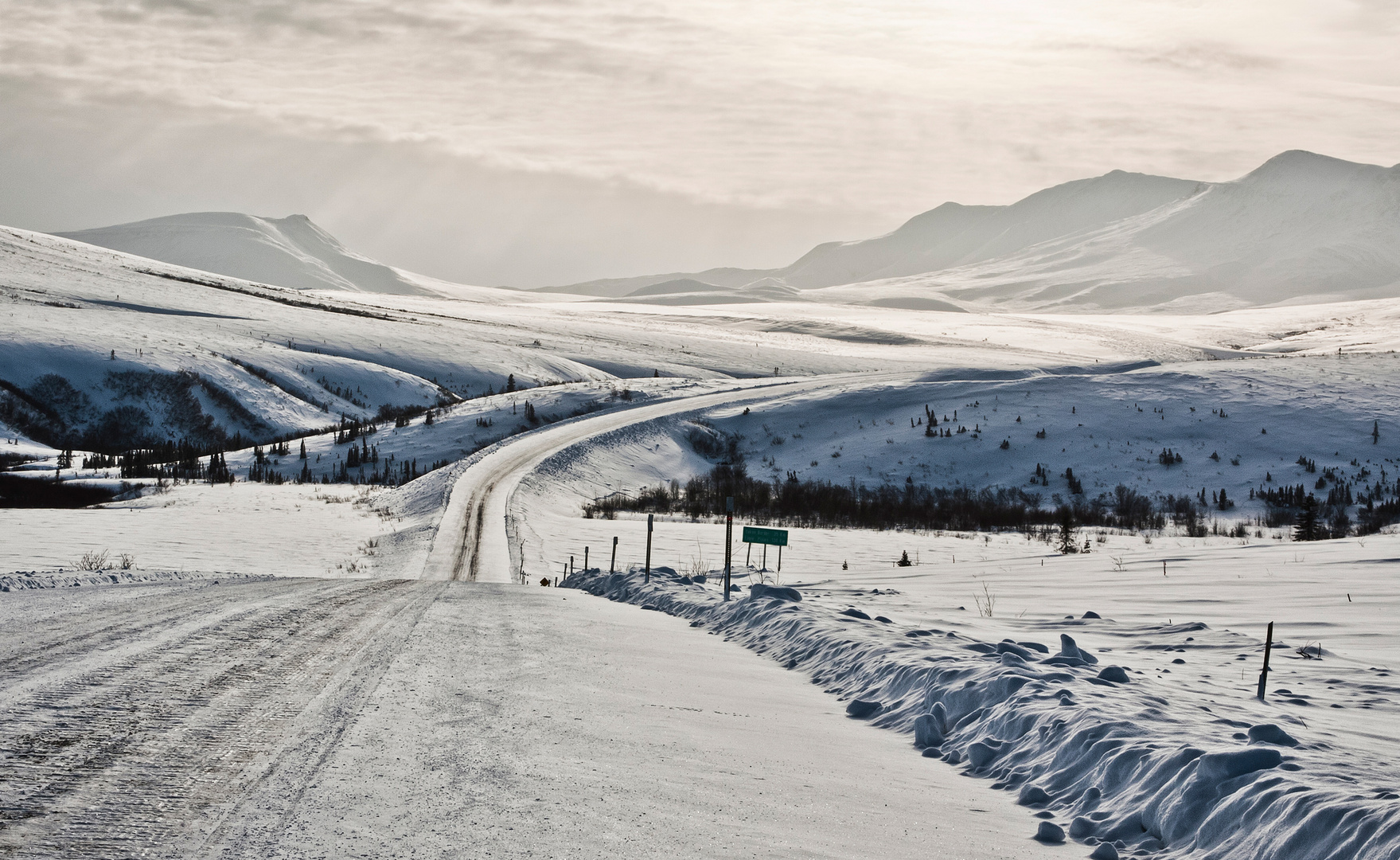 Panorama - Dempster Highway im Winter