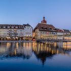 Panorama der luzerner Altstadt im Advent