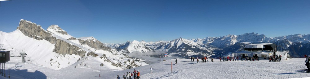 panorama des alpes Suisse depuis Leysin