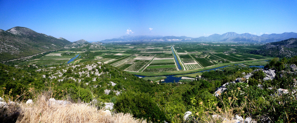 Panorama des Neretva-Tals