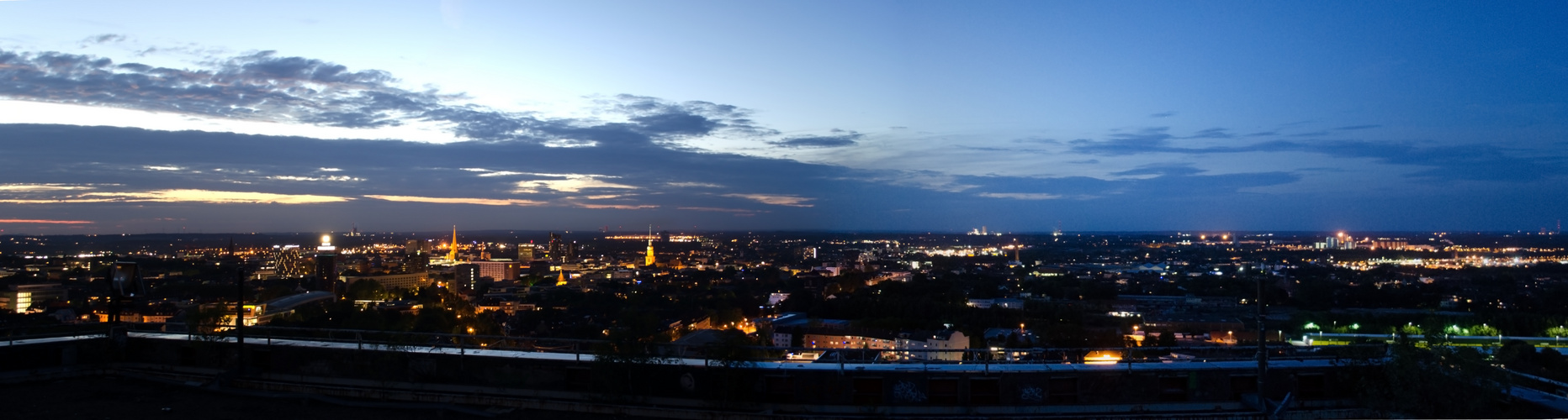 Panorama Dortmund Abenddämmerung