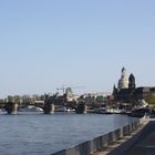 Panorama Dresden Elbbrücke mit Frauenkirche