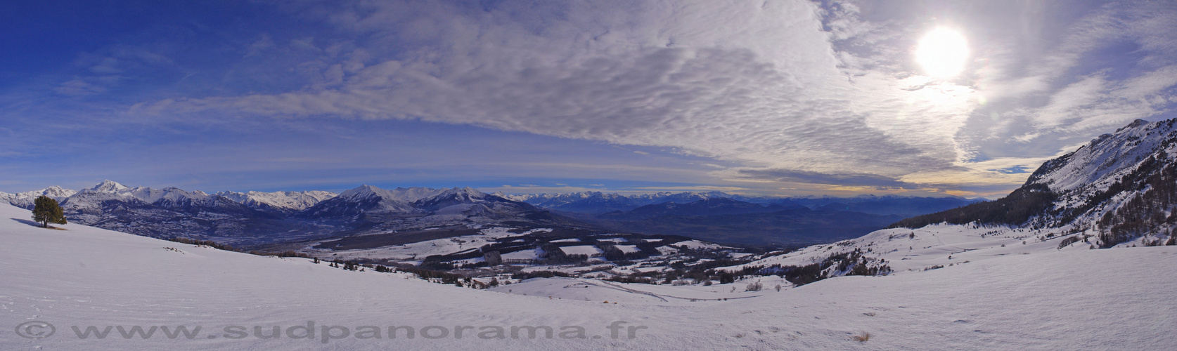 Panorama du Champsaur à 180°