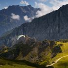 Panorama einer Berglandschaft bei der Alpspitz/Zugspitze