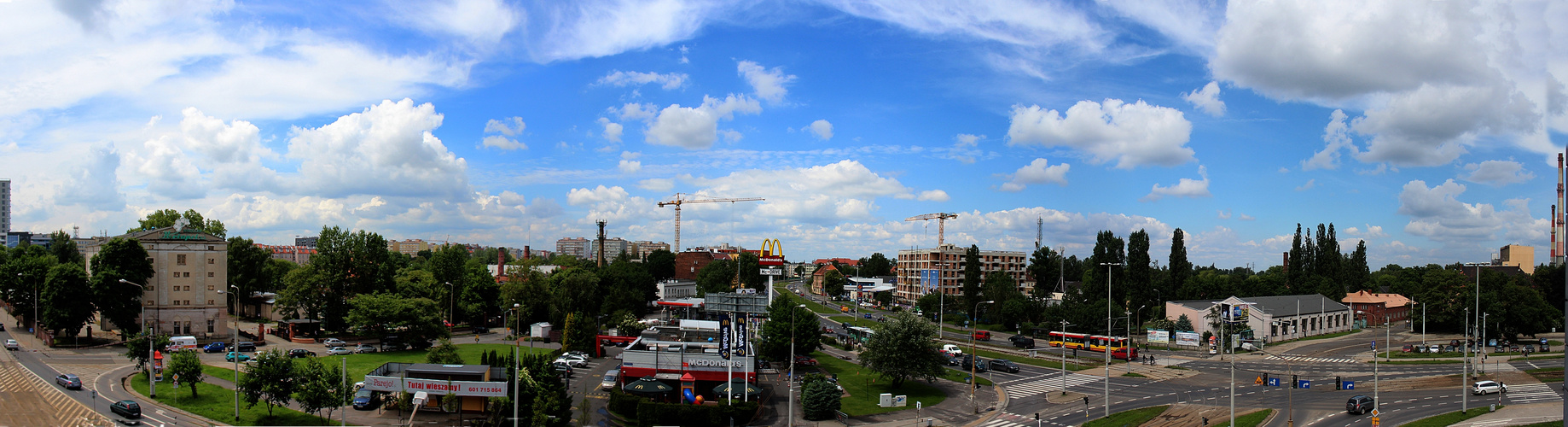 Panorama eines Industrie- und Gewerbegebietes in Wroclaw ( Breslau )