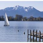 Panorama Frauenchiemsee mit Segler