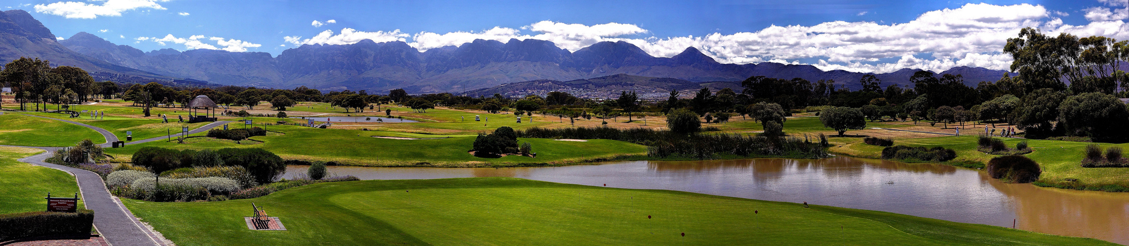 Panorama - Golfclub Strand in Somerset West, Südafrika