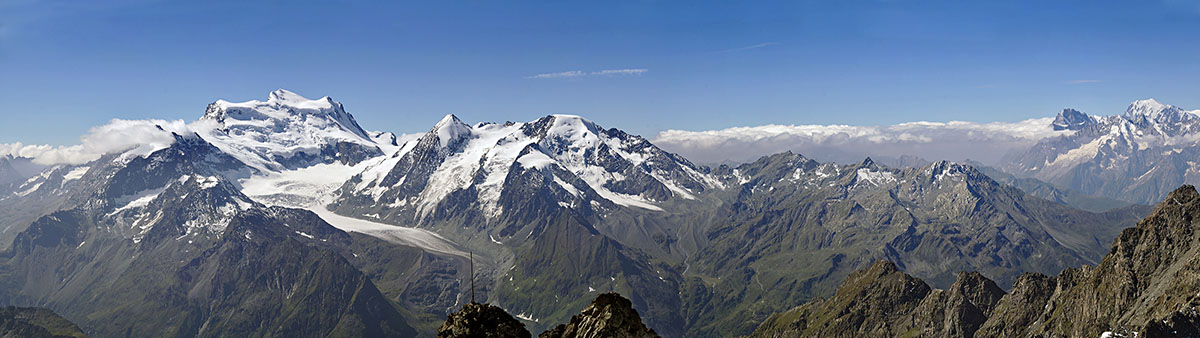 Panorama Grand Combin - Montblanc