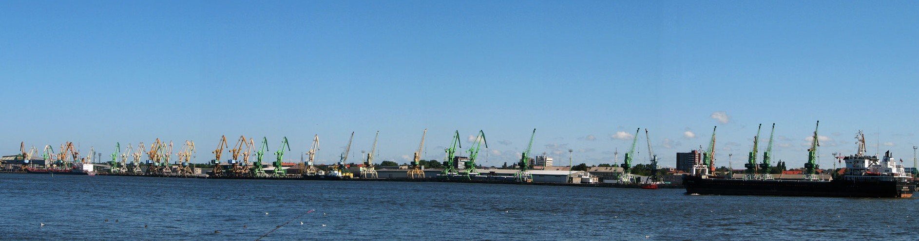 Panorama: Hafen von Kleipeda