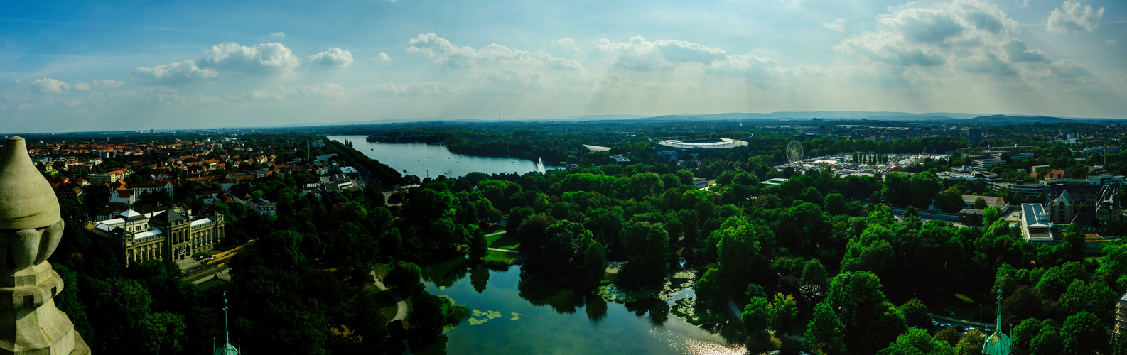 Panorama Hannover vom Rathaus aus gesehen