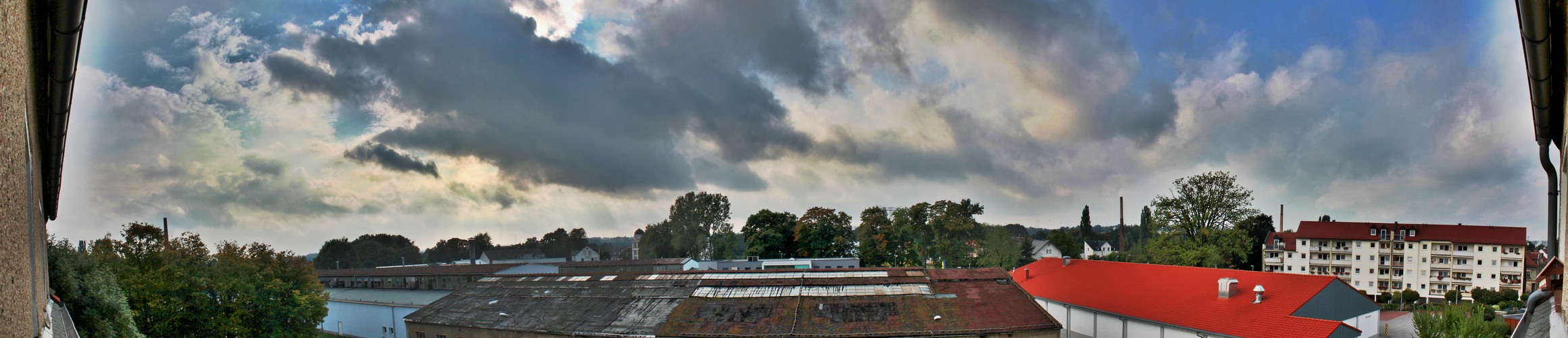 Panorama HDR in Frankenberg in Blickrichtung Chemnitz, Lichtenau & Merzdorf