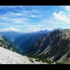 Panorama hinter den 3 Zinnen Richtung Auronzo-Hütte