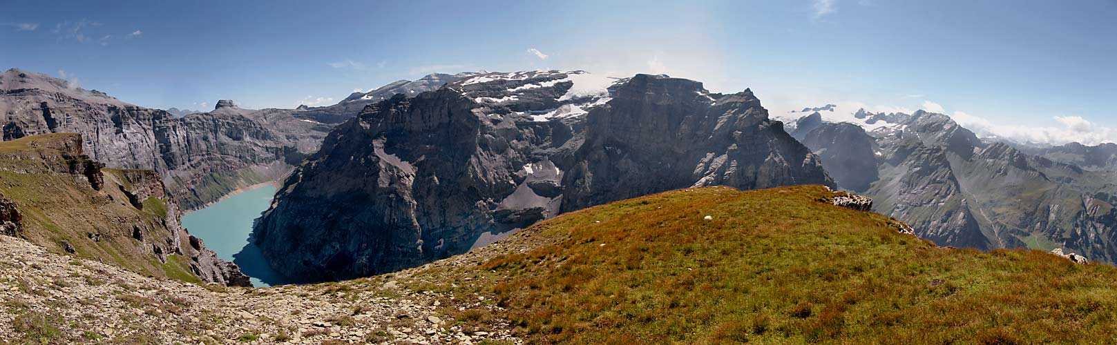 Panorama im Aufstieg zur Muttseehütte