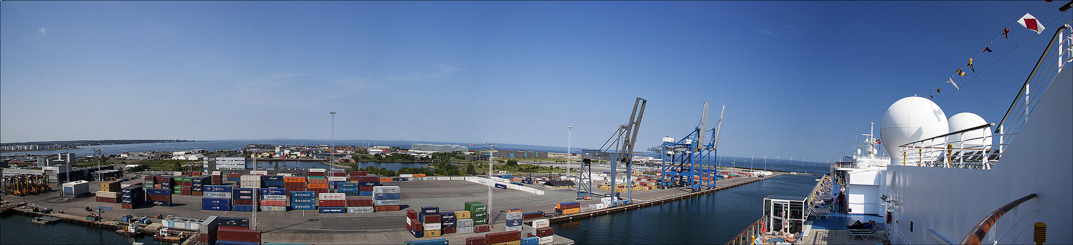 ..Panorama im Hafen von Kopenhagen