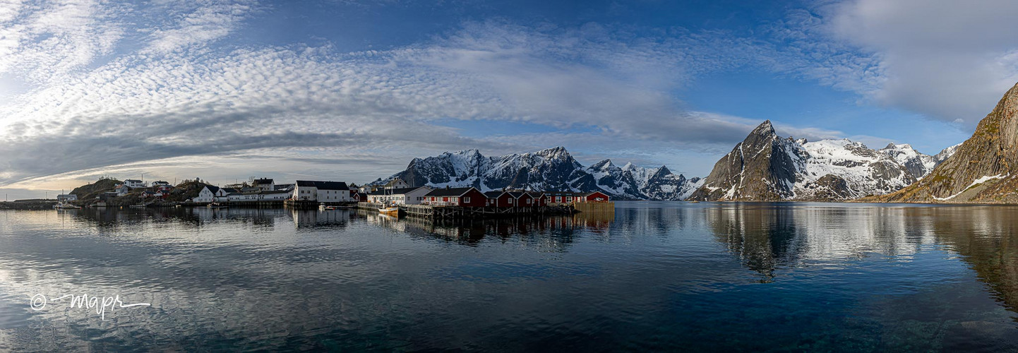 Panorama in Hamnøy auf den Lofoten