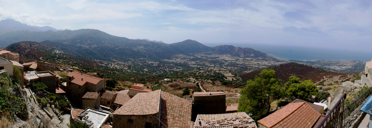 Panorama in Richtung Algajola / Aregno