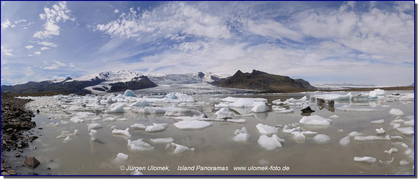 Panorama Island Fjallsarlon Nähe Jökulsarlon