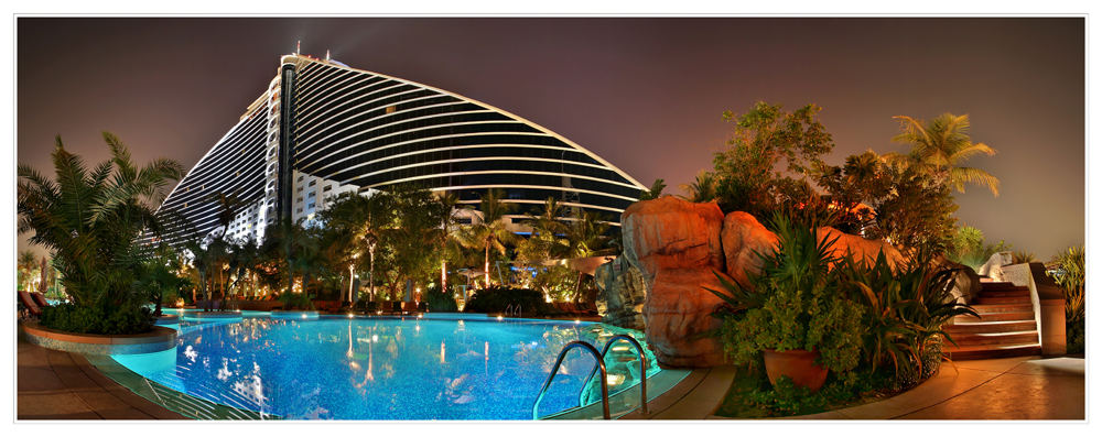 Panorama "Jumeirah Beach Hotel Dubai Poolarea "