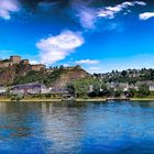 Panorama Koblenz mit Blick auf Festung Ehrenbreitstein