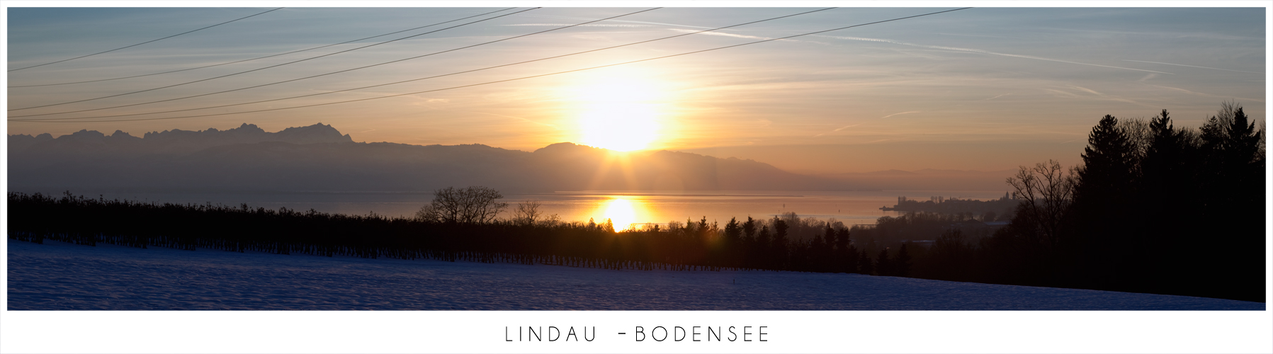 Panorama Lindau - Bodensee - Sonnenuntergang