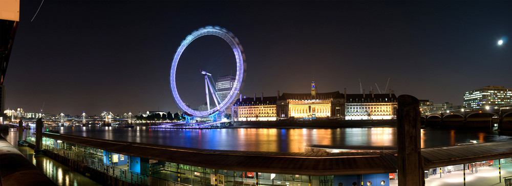 Panorama - Londoneye bei Nacht