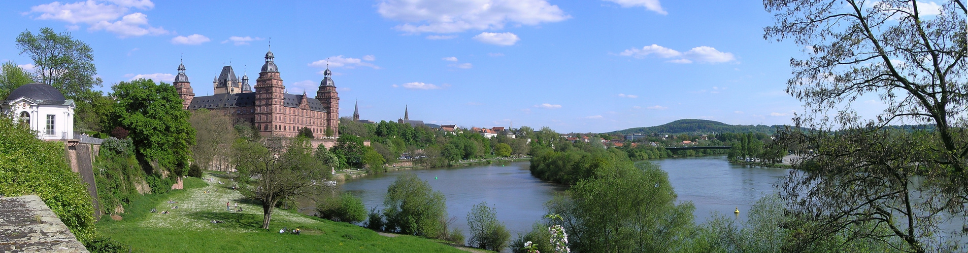 Panorama Main und Schloss Aschaffenburg 7073-79a