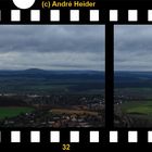 Panorama mal anders: Ausblick ins Leinetal von der Burgruine Plesse bei Bovenden