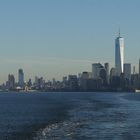 Panorama Manhattan, Satue of Liberty & Brooklyn Bridge