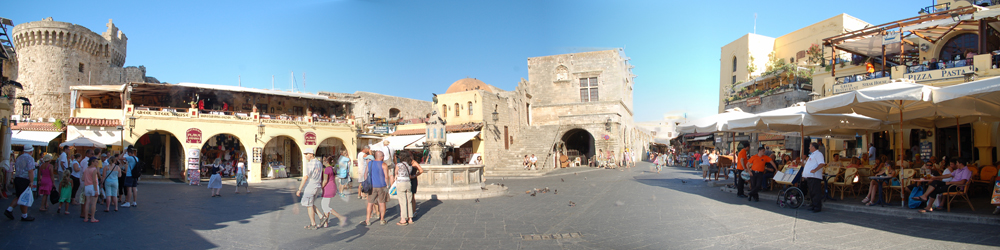 Panorama Marktplatz Altstadt von Rhodos