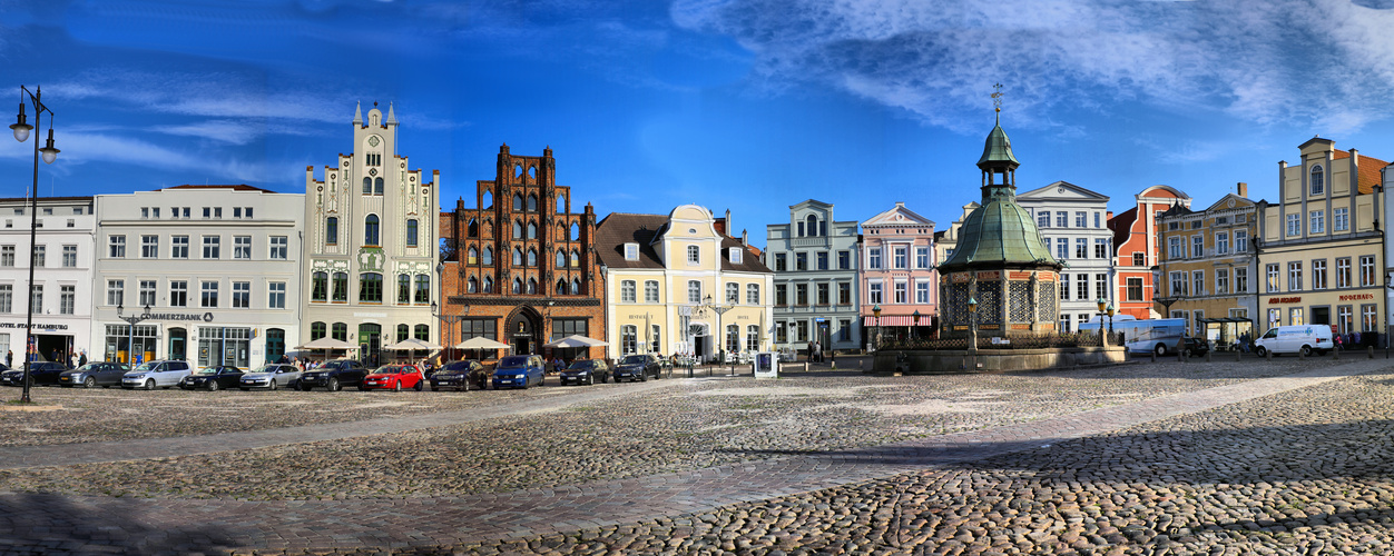 Panorama - Marktplatz - Wismar