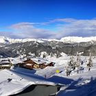 Panorama mit Blick auf Wagrain (li) und Flachau (re) in Österreich