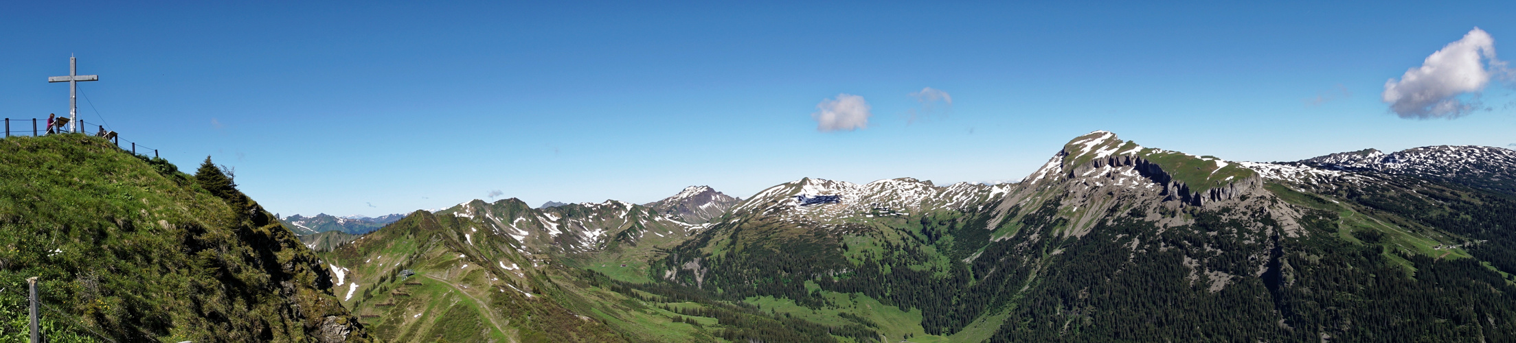 Panorama mit Walmendinger Horn und Ifen