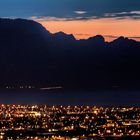 Panorama - Mitternacht in der False Bay, Südafrika