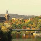 Panorama Mosaik Aschaffenburger Schloss und Main mit Willigesbrücke