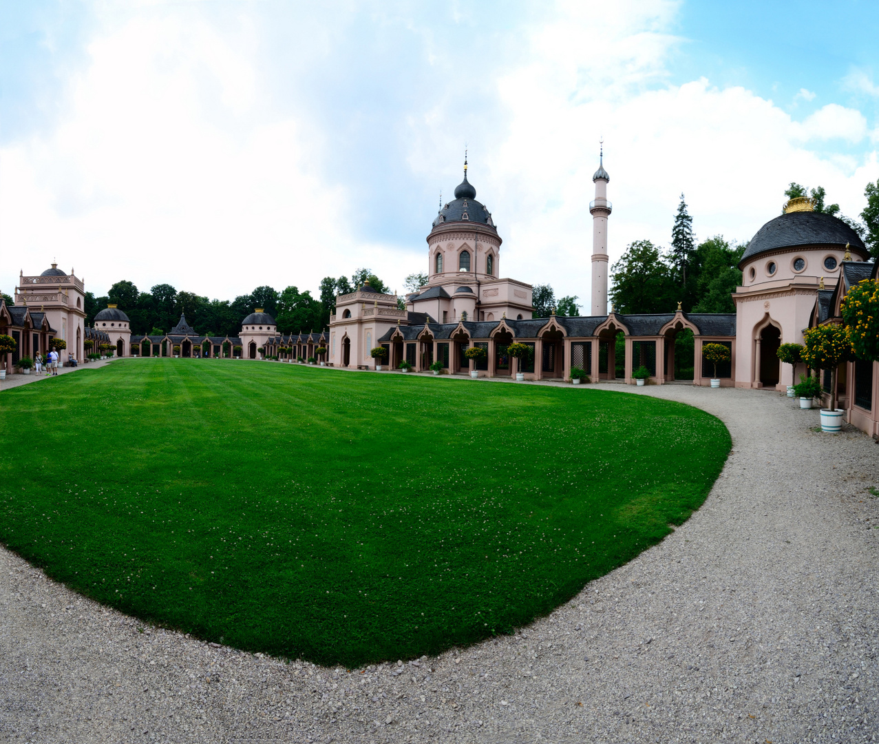 Panorama Moschee im Schwetzinger Schlossgarten 