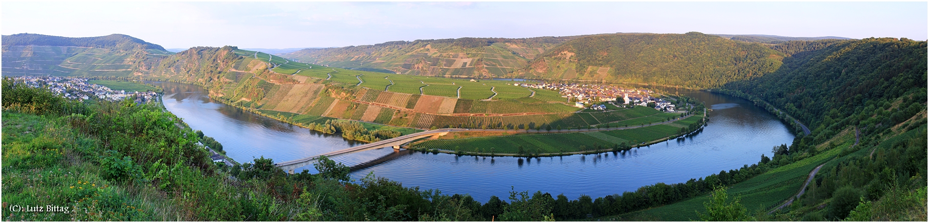 Panorama - Moselschleife bei Piesport 