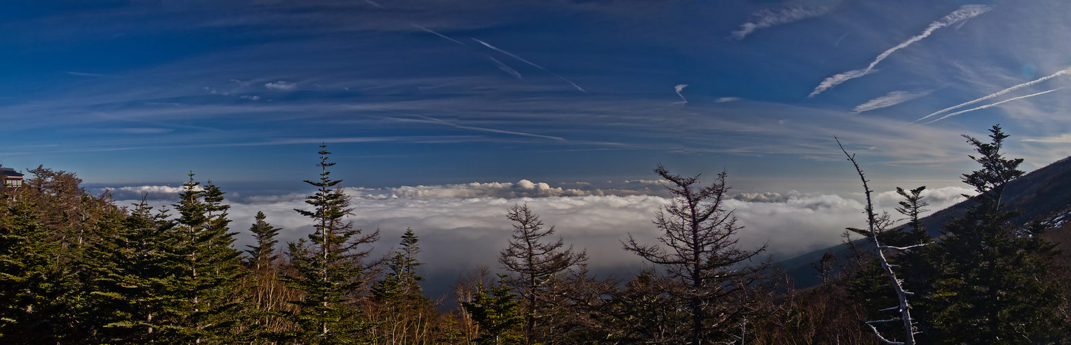 Panorama Mt. Fuji - Blick nach Süden (Rechts die Hänge des Fuji)