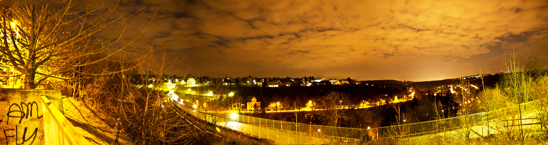 Panorama: Nachts über Stuttgart #1