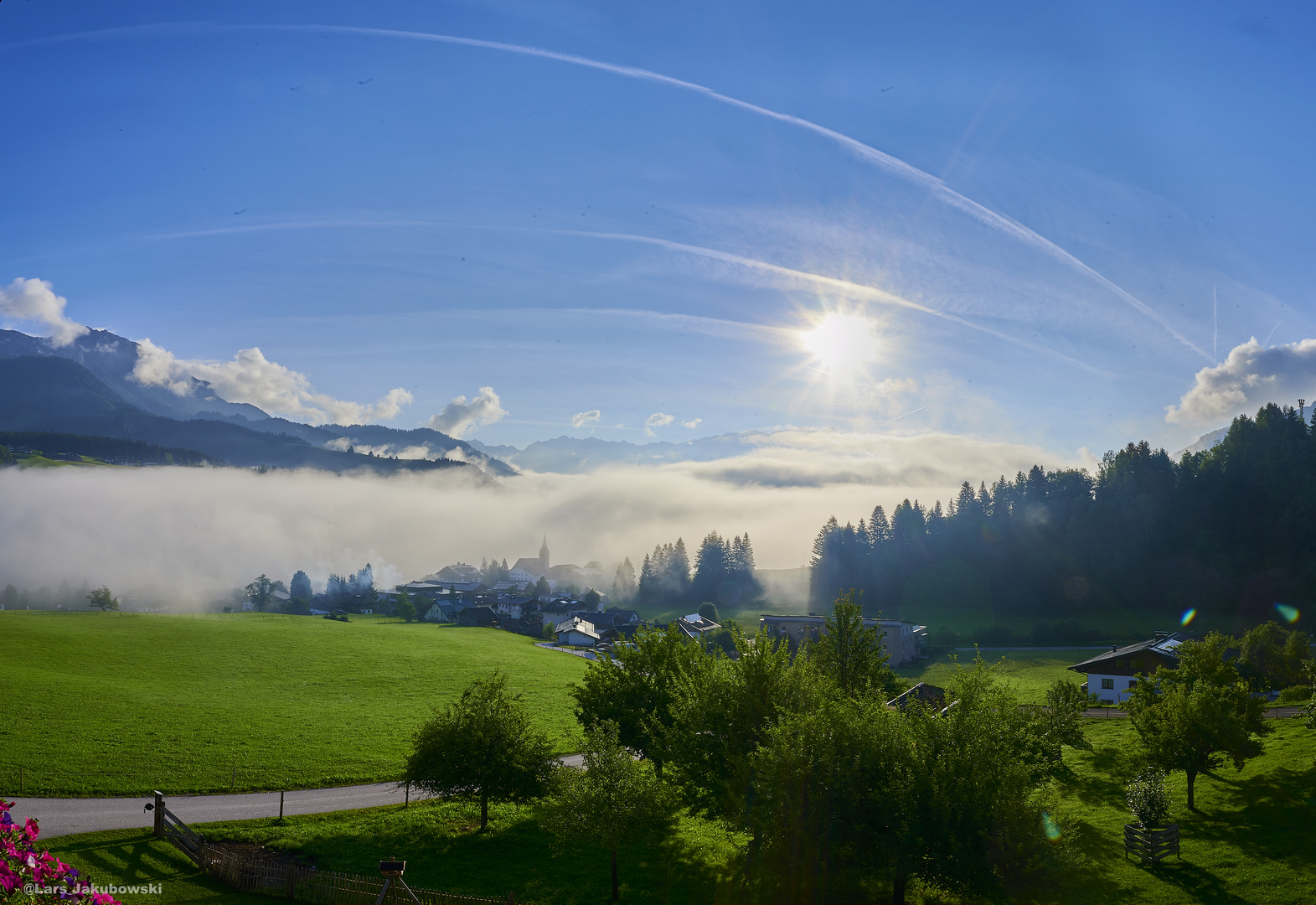 Panorama Nebel im Dorf