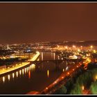 Panorama nocturne de la meuse à Liège