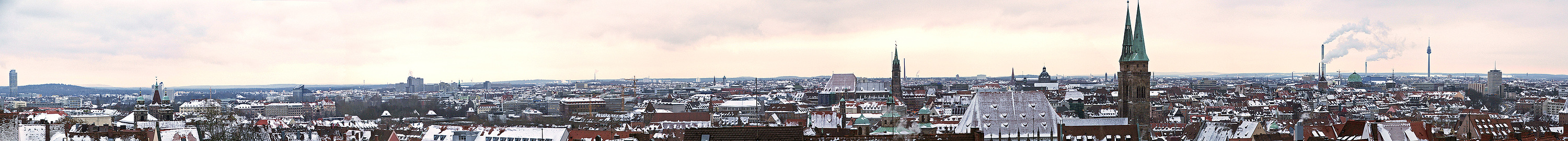 Panorama Nürnberg Winter 2011