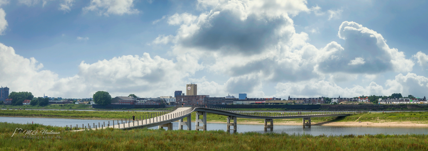 Panorama of De Zaligebrug over Spiegelwaal (NL)