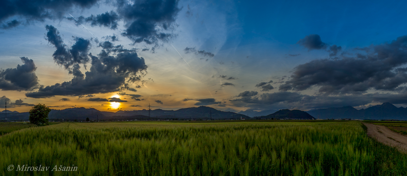 panorama of sunset