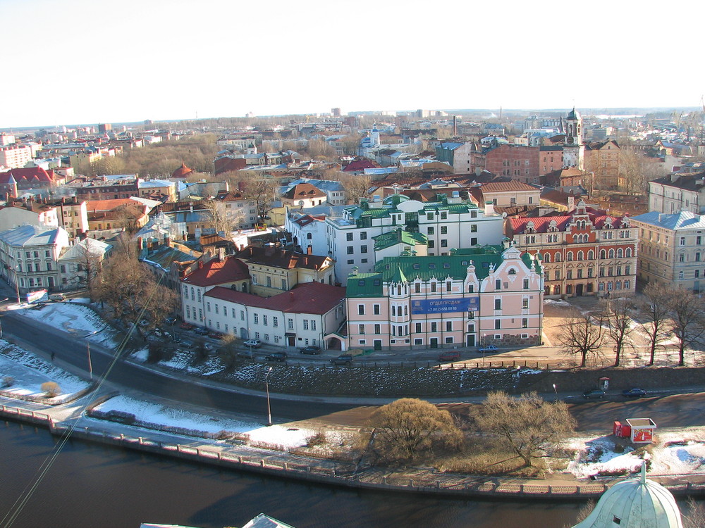 Panorama of Vyborg. The look from the tower of St. Olaf